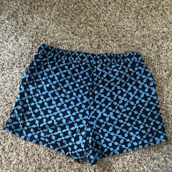 Michael Michael Kors Blue and Black Flowy Geometric Pattern Shorts - Picture 10 of 10